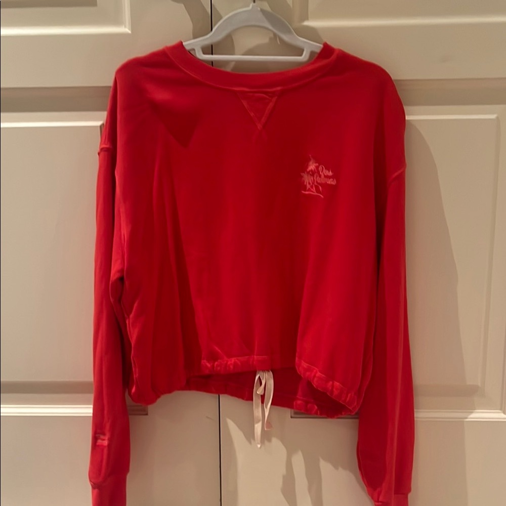 Billabong Cropped Red Sweatshirt